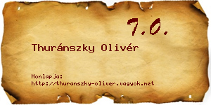 Thuránszky Olivér névjegykártya