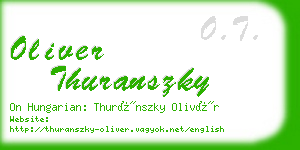 oliver thuranszky business card